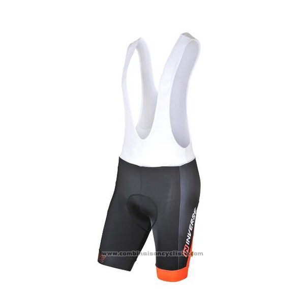 2017 Maillot Cyclisme Inverse Noir et Orange Manches Courtes et Cuissard
