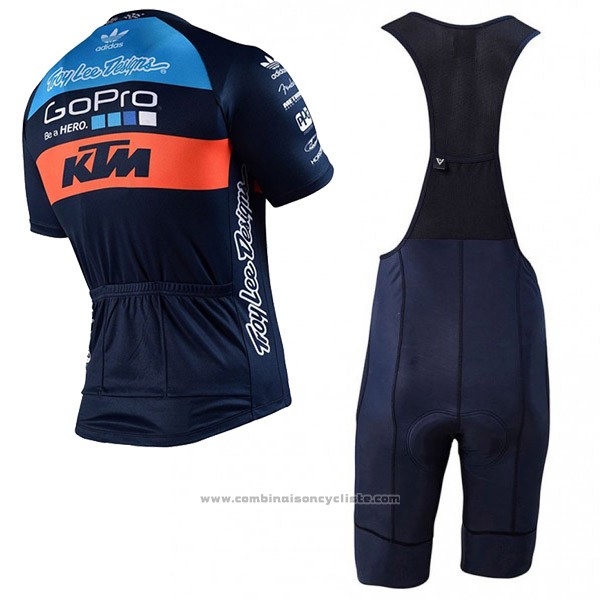 2017 Maillot Cyclisme Ktm Bleu Manches Courtes et Cuissard