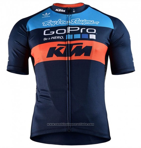 2017 Maillot Cyclisme Ktm Bleu Manches Courtes et Cuissard