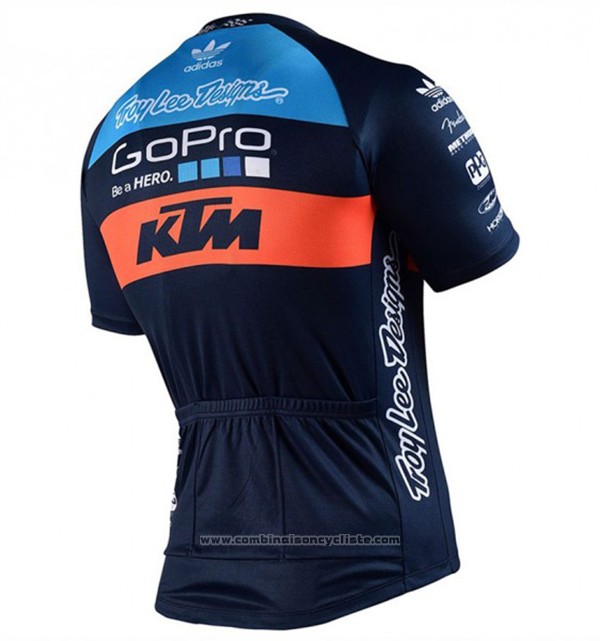 2017 Maillot Cyclisme Ktm Bleu Manches Courtes et Cuissard