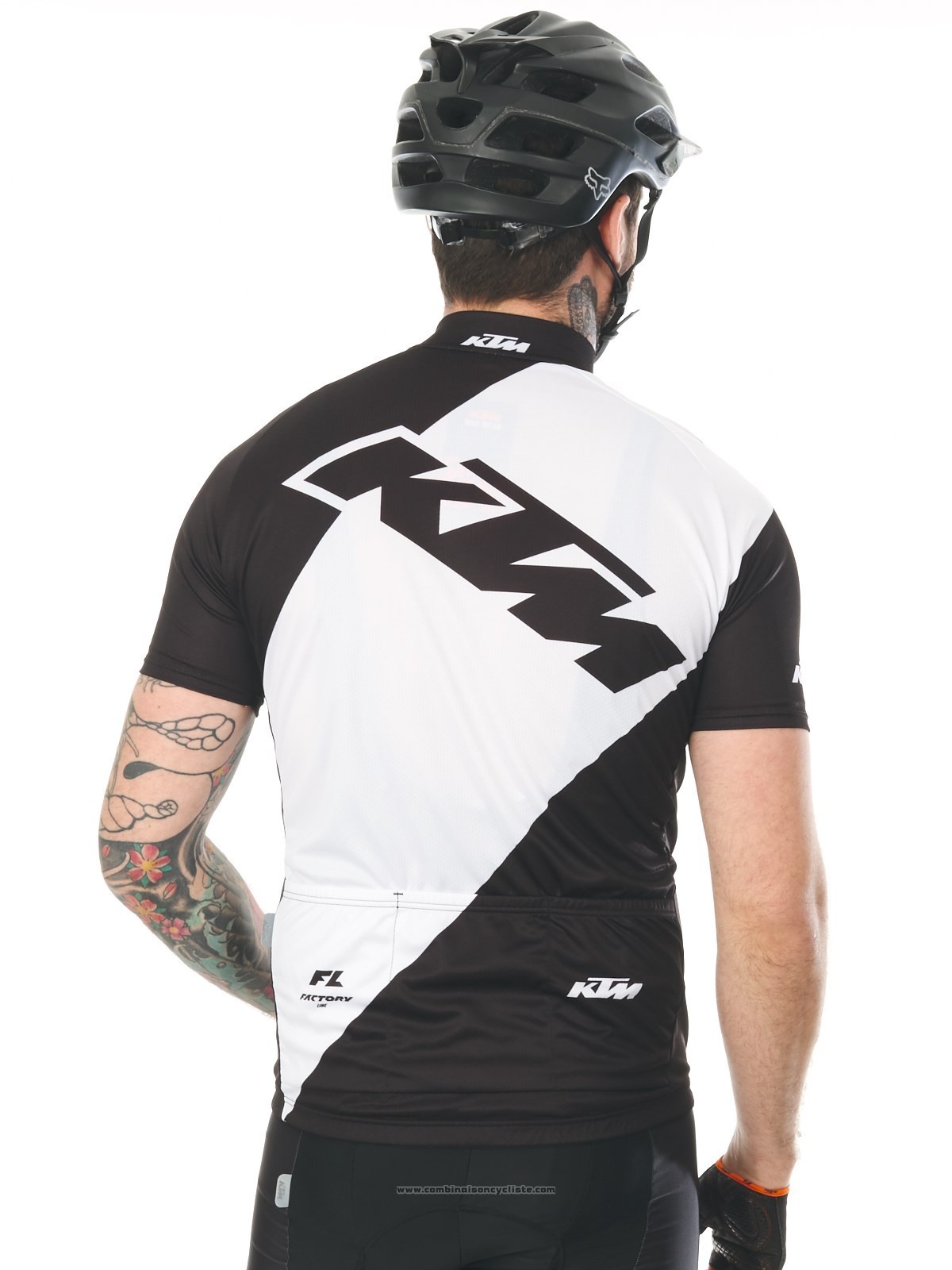 2018 Maillot Cyclisme Ktm Blanc Manches Courtes et Cuissard