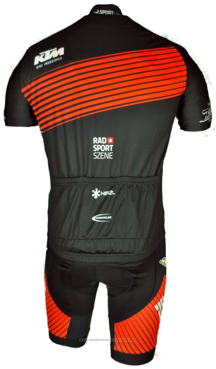 2018 Maillot Cyclisme Ktm Orange Manches Courtes et Cuissard