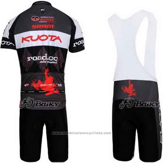 2011 Maillot Cyclisme Kuota Noir et Blanc Manches Courtes et Cuissard