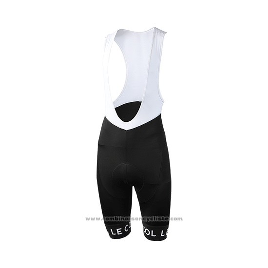 2019 Maillot Cyclisme Eurosport Lecol Noir Mint Manches Courtes et Cuissard