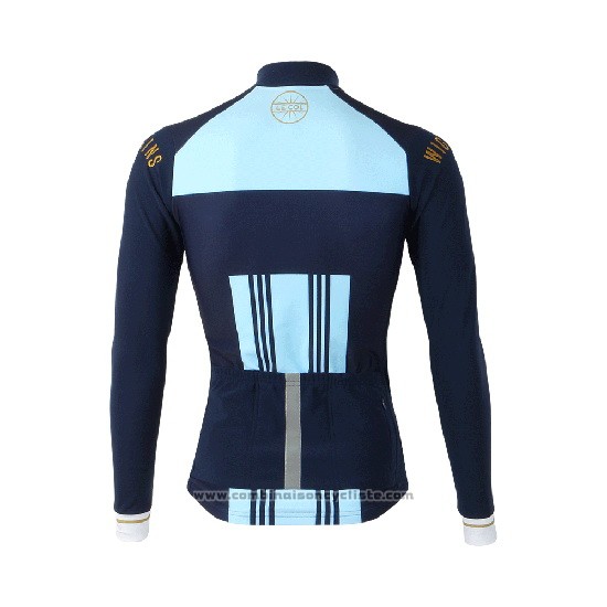 2019 Maillot Cyclisme Lecol Azur Bleu Manches Longues et Cuissard