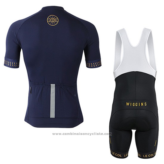 2019 Maillot Cyclisme Lecol Bleu Manches Courtes et Cuissard