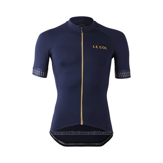 2019 Maillot Cyclisme Lecol Bleu Manches Courtes et Cuissard