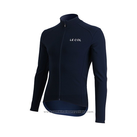 2019 Maillot Cyclisme Lecol Bleu Manches Longues et Cuissard