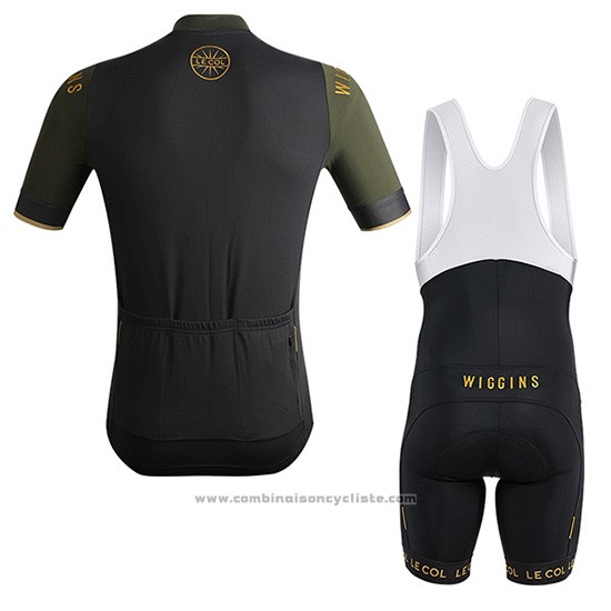 2019 Maillot Cyclisme Lecol Fonce Vert Manches Courtes et Cuissard