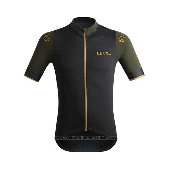 2019 Maillot Cyclisme Lecol Fonce Vert Manches Courtes et Cuissard