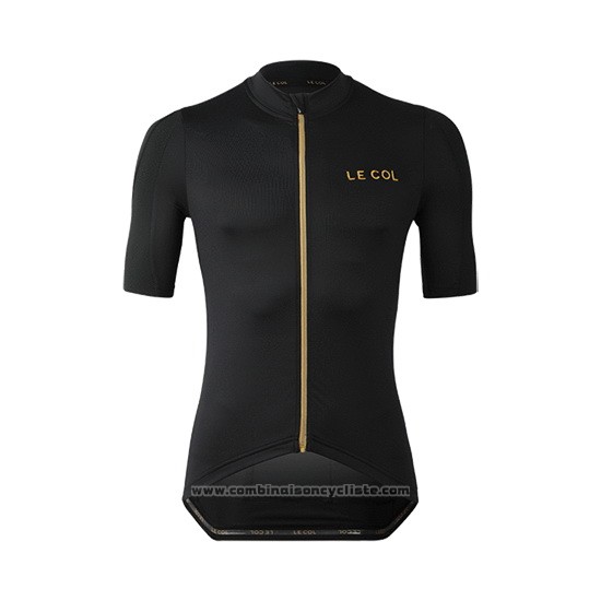 2019 Maillot Cyclisme Lecol Noir Manches Courtes et Cuissard