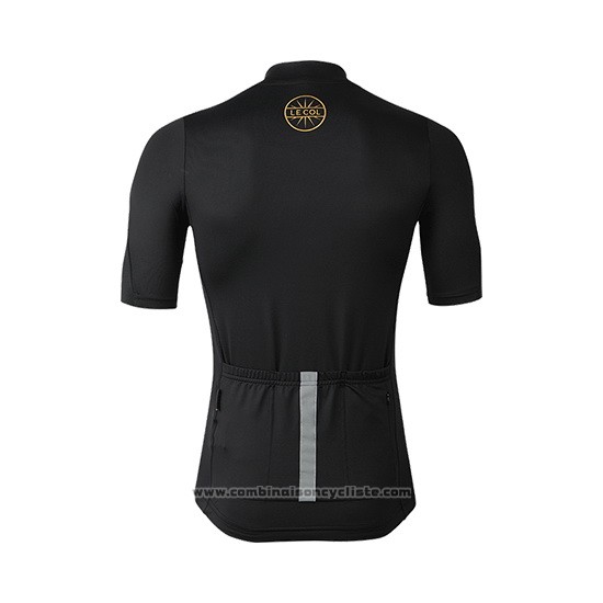 2019 Maillot Cyclisme Lecol Noir Manches Courtes et Cuissard