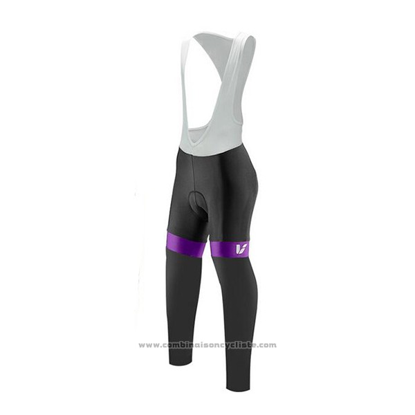2017 Maillot Cyclisme Liv Violet Manches Longues et Cuissard