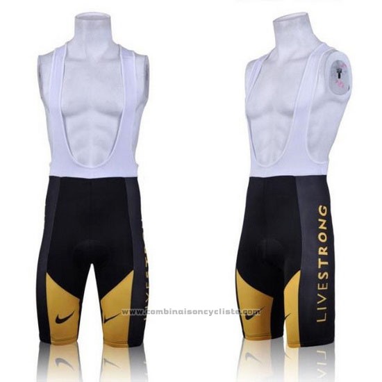 2011 Maillot Cyclisme Livestrong Jaune Manches Courtes et Cuissard
