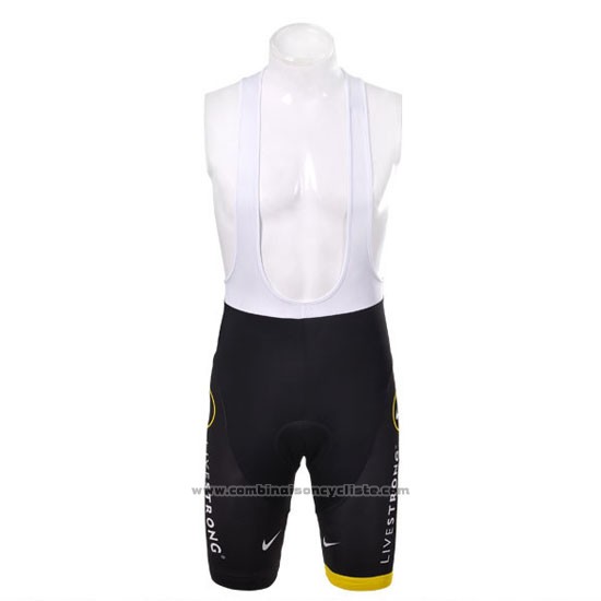 2012 Maillot Cyclisme Livestrong Noir Manches Courtes et Cuissard