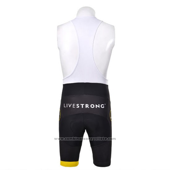 2012 Maillot Cyclisme Livestrong Noir Manches Courtes et Cuissard