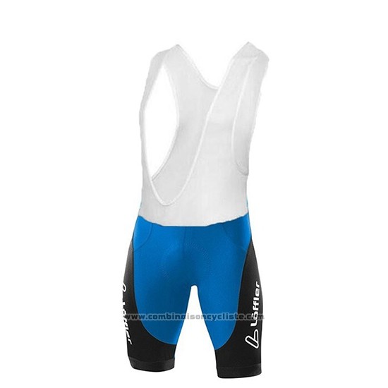 2018 Maillot Cyclisme Loffler Noir Bleu Manches Courtes et Cuissard