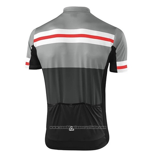 2018 Maillot Cyclisme Loffler Noir Gris Manches Courtes et Cuissard
