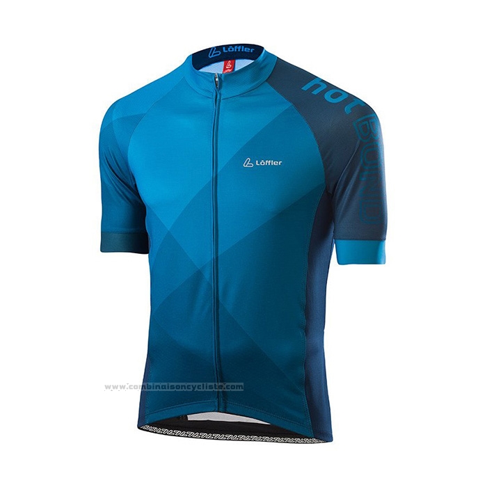 2021 Maillot Cyclisme Loffler Bleu Manches Courtes et Cuissard