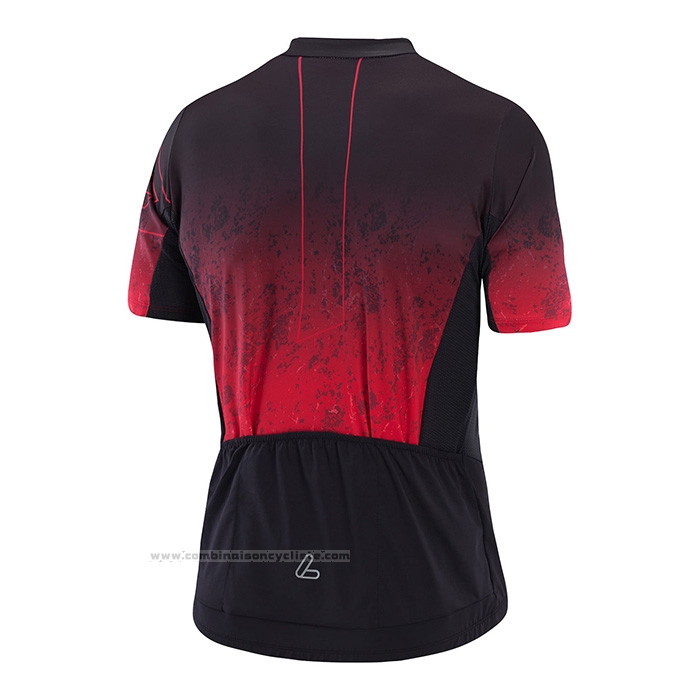 2022 Maillot Cyclisme Loffler Noir Rouge Manches Courtes et Cuissard