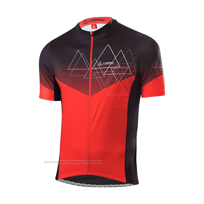 2022 Maillot Cyclisme Loffler Rouge Manches Courtes et Cuissard