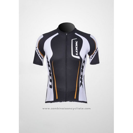2011 Maillot Cyclisme Look Noir et Blanc Manches Courtes et Cuissard