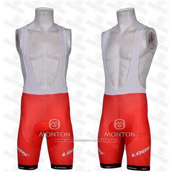 2011 Maillot Cyclisme Look Rouge Manches Courtes et Cuissard