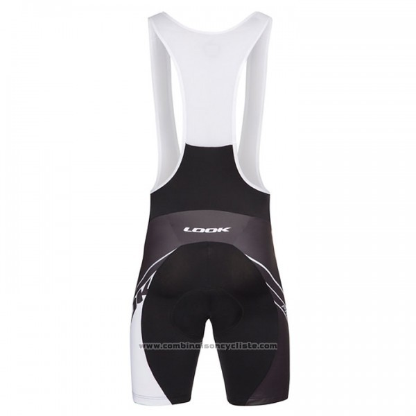 2017 Maillot Cyclisme Look Pro Equipo Noir et Blanc Manches Courtes et Cuissard