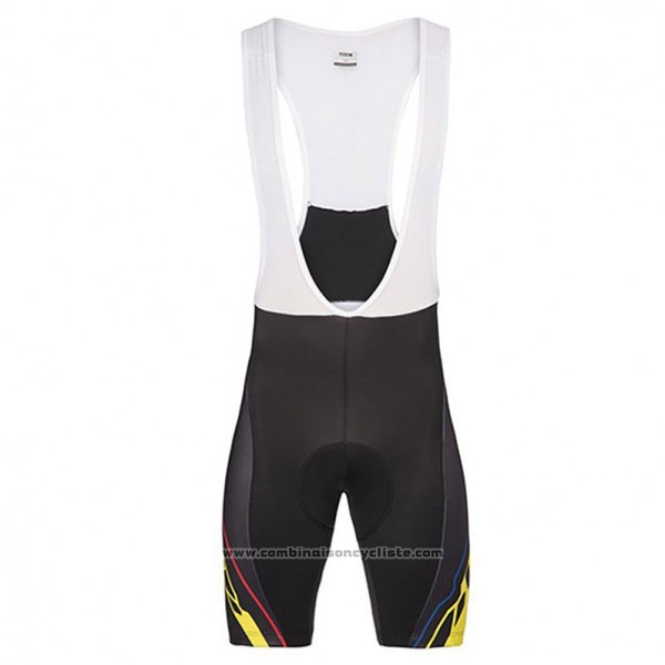 2017 Maillot Cyclisme Look Pro Equipo Noir et Jaune Manches Courtes et Cuissard