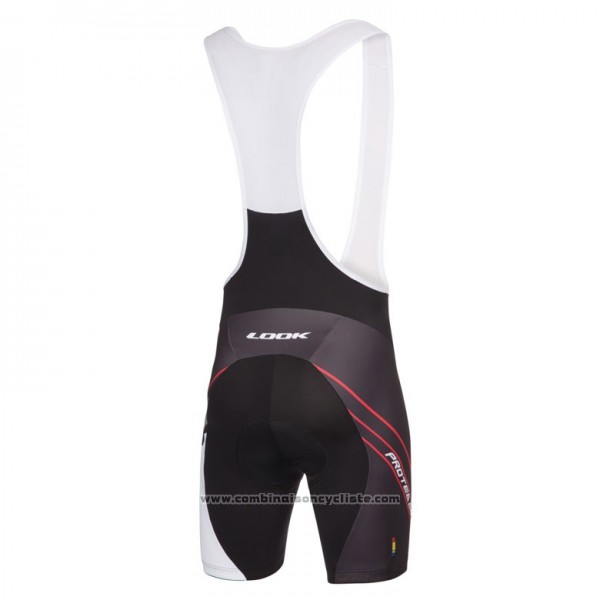 2017 Maillot Cyclisme Look Pro Equipo Noir et Rouge Manches Courtes et Cuissard
