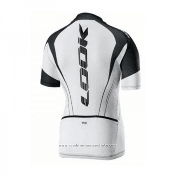 2018 Maillot Cyclisme Look Noir Blanc Manches Courtes Cuissard