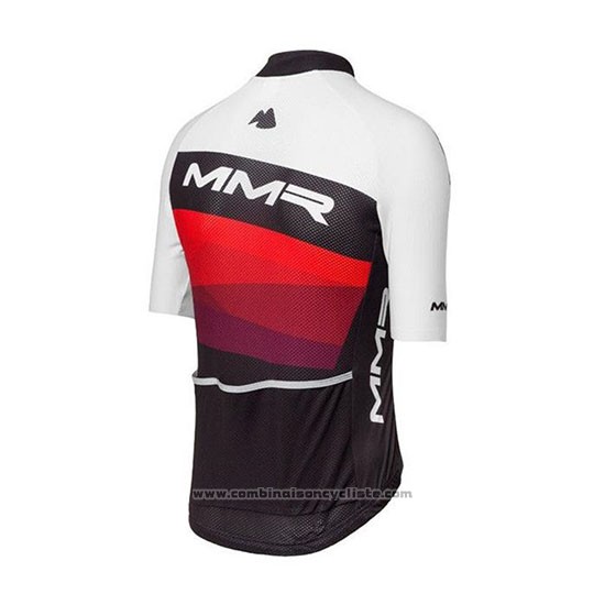 2020 Maillot Cyclisme MMR Blanc Noir Rouge Manches Courtes et Cuissard