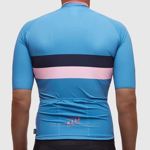 2017 Maillot Cyclisme Maap Fat Stripe Bleu Manches Courtes et Cuissard