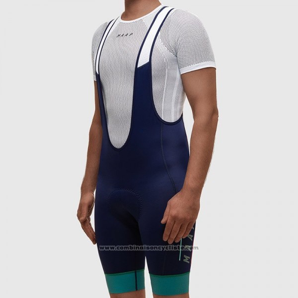 2017 Maillot Cyclisme Maap Gris et Azur Manches Courtes et Cuissard