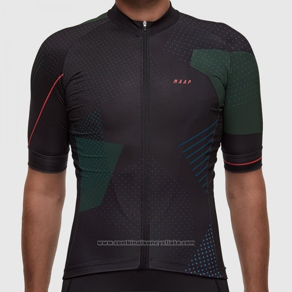 2017 Maillot Cyclisme Maap Noir Manches Courtes et Cuissard