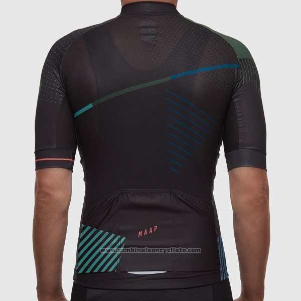 2017 Maillot Cyclisme Maap Noir Manches Courtes et Cuissard
