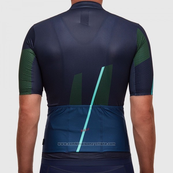 2017 Maillot Cyclisme Maap Profond Bleu Manches Courtes et Cuissard