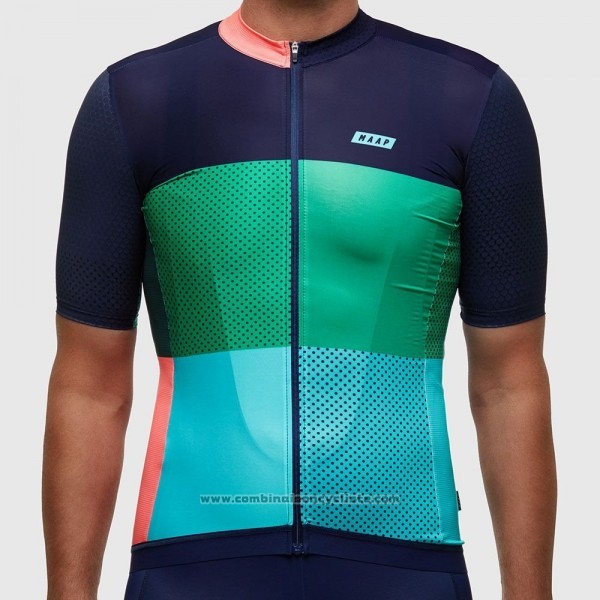 2017 Maillot Cyclisme Maap Sector Pro Vert et Bleu Manches Courtes et Cuissard