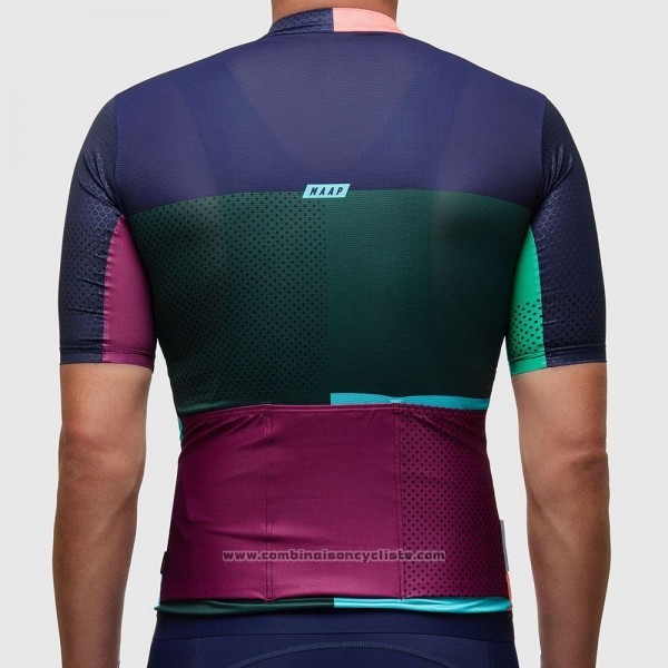 2017 Maillot Cyclisme Maap Sector Pro Vert et Bleu Manches Courtes et Cuissard