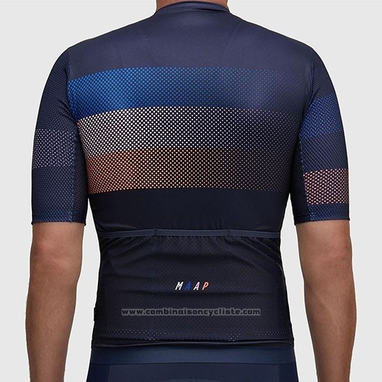 2019 Maillot Cyclisme Maap Aether Fonce Bleu Manches Courtes et Cuissard