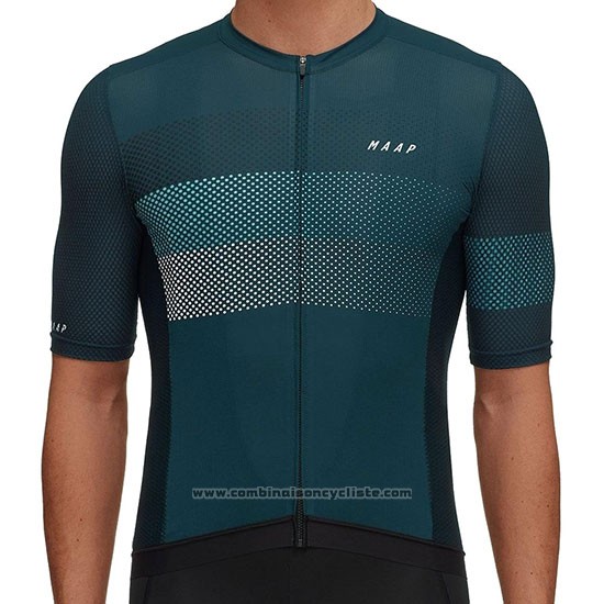2019 Maillot Cyclisme Maap Aether Fonce Vert Manches Courtes et Cuissard