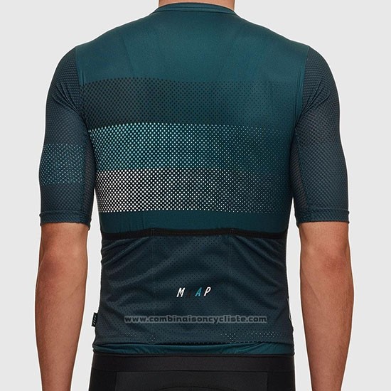 2019 Maillot Cyclisme Maap Aether Fonce Vert Manches Courtes et Cuissard
