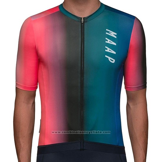 2019 Maillot Cyclisme Maap Cortina Rouge Vert Bleu Manches Courtes et Cuissard
