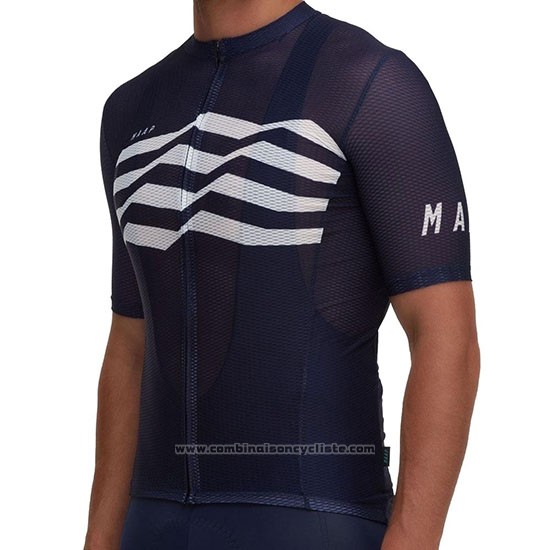 2019 Maillot Cyclisme Maap Flag Noir Blanc Noir Manches Courtes et Cuissard