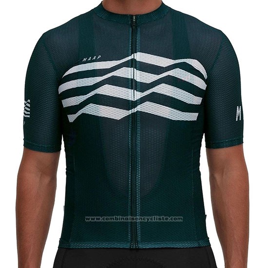 2019 Maillot Cyclisme Maap Flag Vert Blanc Noir Manches Courtes et Cuissard