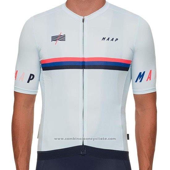 2019 Maillot Cyclisme Maap Nationals Blanc Manches Courtes et Cuissard
