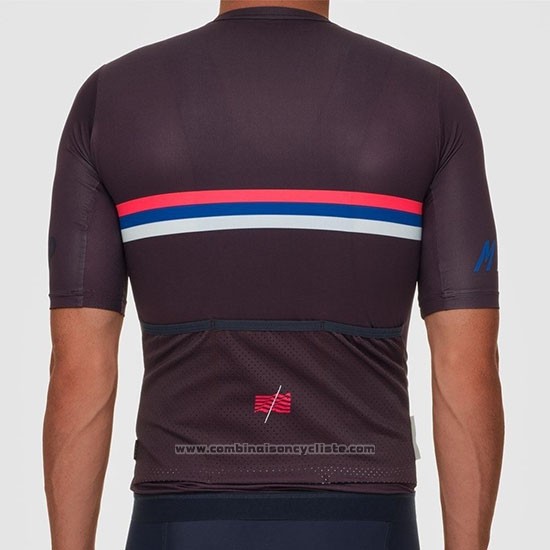 2019 Maillot Cyclisme Maap Nationals Mulberry Marron Manches Courtes et Cuissard