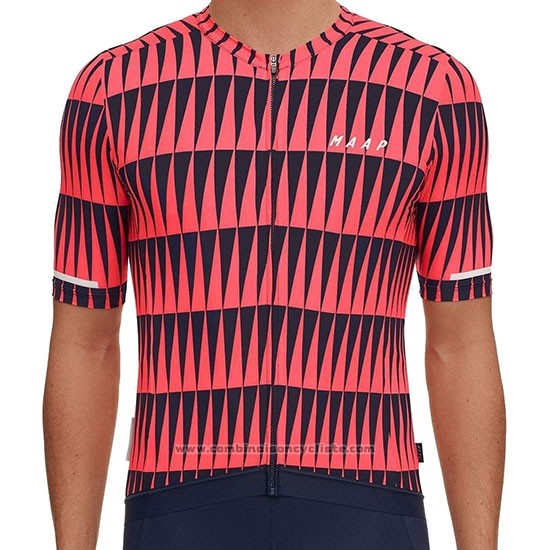 2019 Maillot Cyclisme Maap Rouge Noir Manches Courtes et Cuissard