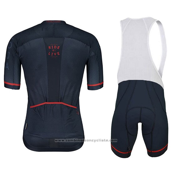 2018 Maillot Cyclisme Maloja Pushbikersm Noir Manches Courtes et Cuissard
