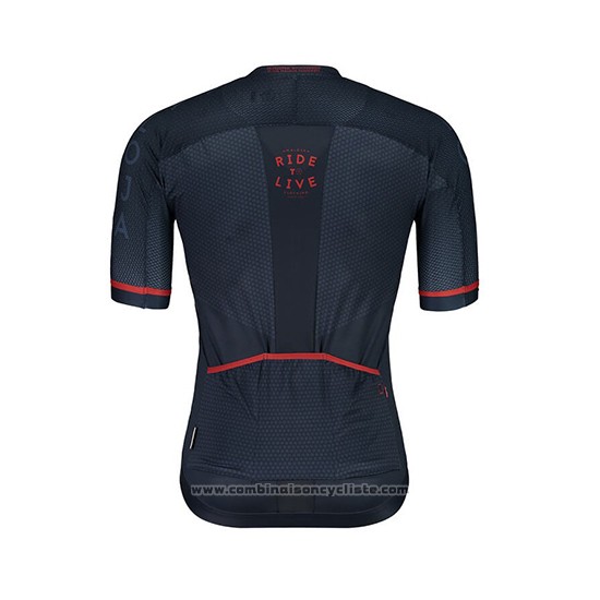 2018 Maillot Cyclisme Maloja Pushbikersm Noir Manches Courtes et Cuissard
